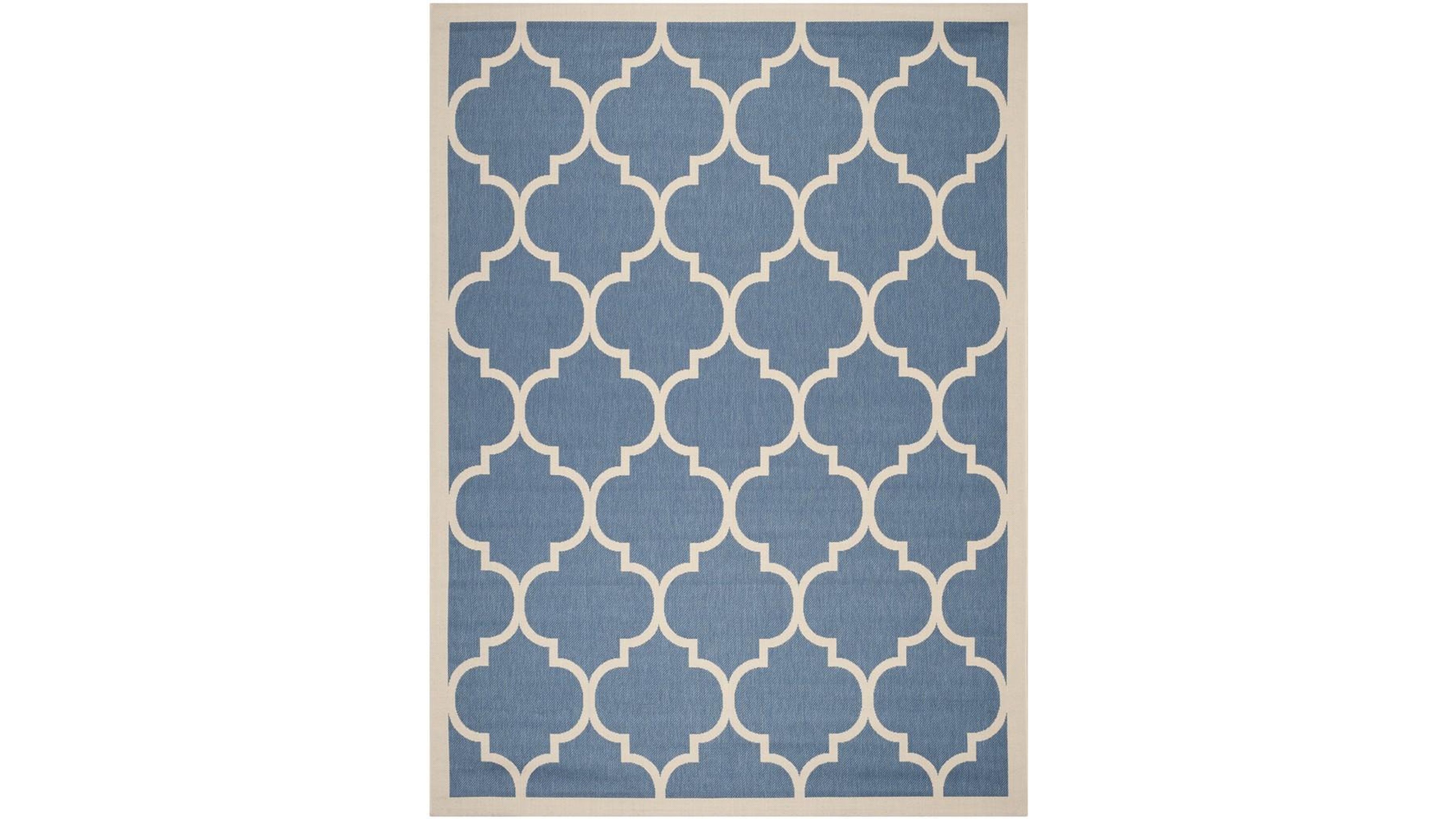 Safavieh Courtyard CY6914 Blue and Beige 8' x 11' Outdoor Area Rug