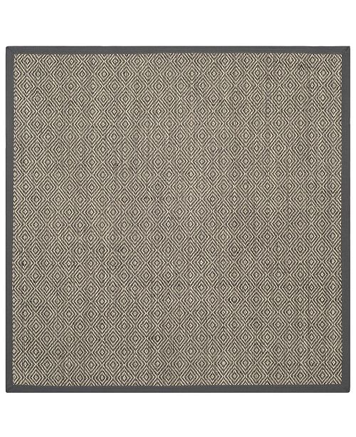 Safavieh Natural Fiber Natural And Dark Gray 6 X 6 Sisal Weave Square Area Rug Reviews Rugs Macy S