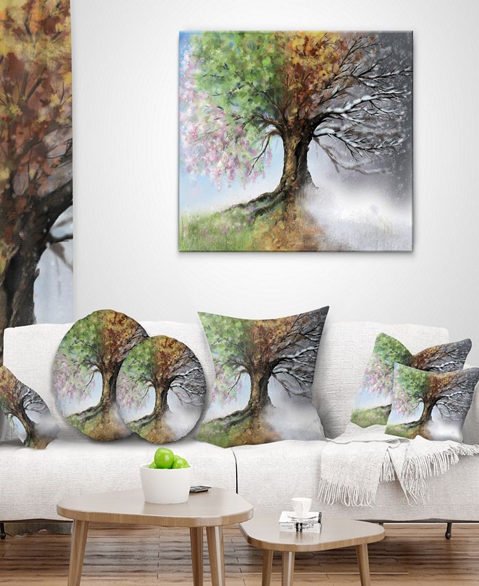Design Art Designart Tree With Four Seasons Tree Painting Canvas Art Print 40 X 30 Macy S