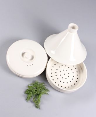 BergHOFF - RON 3Pc Stoneware Tajine Set: Covered Bowl, Steam Tower Insert, Tajine Cover