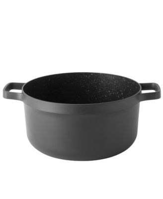 GEM 10" Nonstick Stock Pot 5.2Qt., Black, Glass Lid