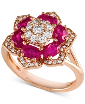 image of Emerald (1-3/4 ct. t.w.) and Diamond (1/2 ct. t.w.) Ring in 14k Gold (Also available in Sapphire and Certified Ruby)