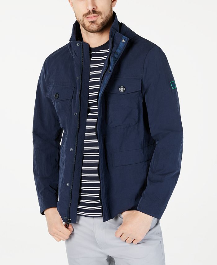 Calvin Klein Men's Water-Resistant Hooded Utility Jacket - Macy's