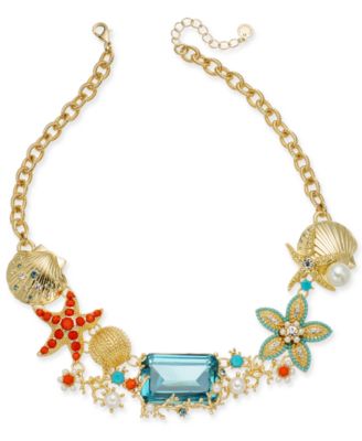 Charter Club - Crystal & Imitation Pearl Starfish Necklace