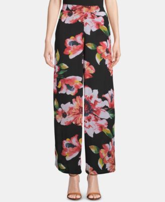 ECI - Floral-Print Pull-On Pants
