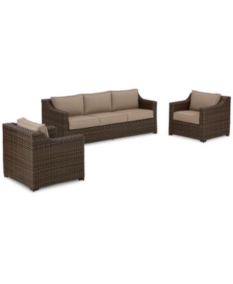 camden dark brown wicker outdoor patio sofa