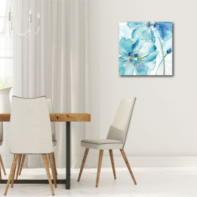 Light Blue Flower I Gallery-Wrapped Canvas Wall Art - 16" x 16"