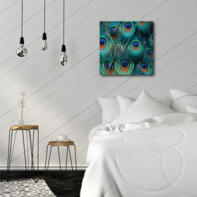 Peacock Gallery-Wrapped Canvas Wall Art - 16" x 16"