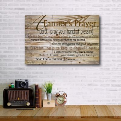 A Farmer's Prayer Gallery-Wrapped Canvas Wall Art - 12" x 18"