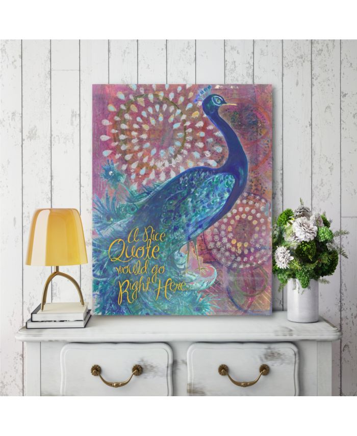 Courtside Market Peacock Kudos I Gallery-Wrapped Canvas Wall Art - 16" x 20" & Reviews - Wall Art - Macy's