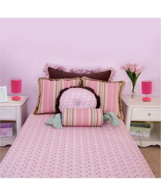 Simple Designs Stonies Small Stone Look Table Bedside Lamp 2 Pack Set