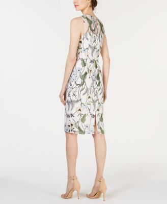 Adrianna Papell Embroidered Sheath Dress - Macy's