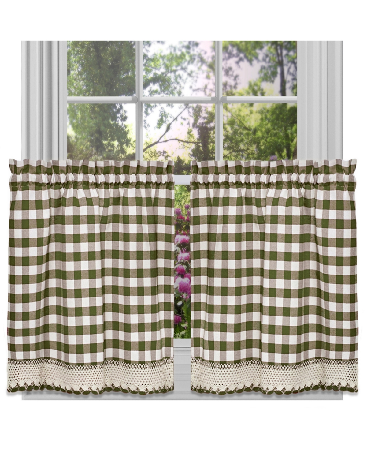Achim Buffalo Check Window Tier Pair