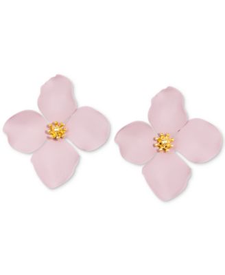 Photo 1 of Zenzii Gold-Tone Painted Metal Flower Stud Earrings