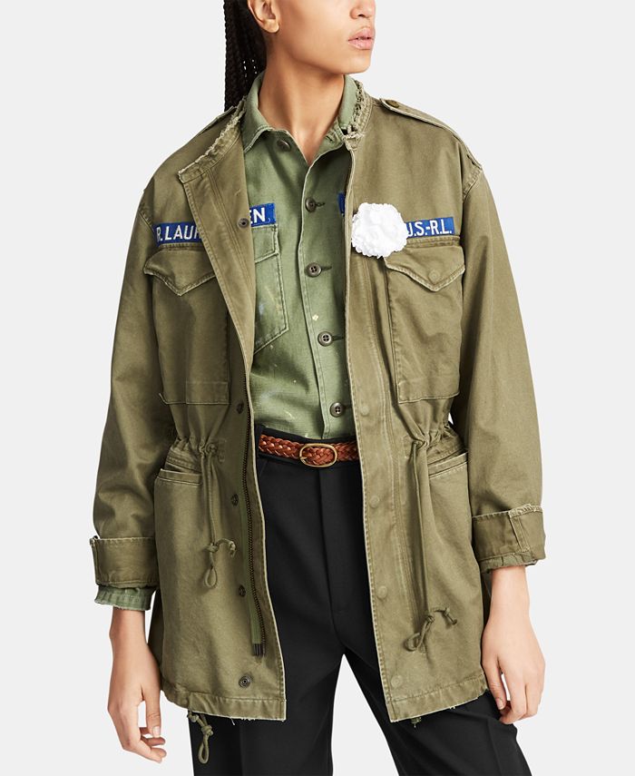 Polo Ralph Lauren Twill Military-Inspired Jacket - Macy's