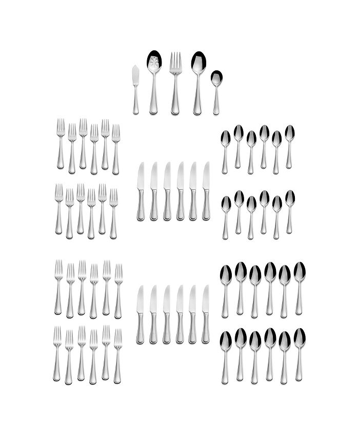 Mikasa - 18/10 Stainless Virtuoso Frost  65 piece flatware set. Service for 12