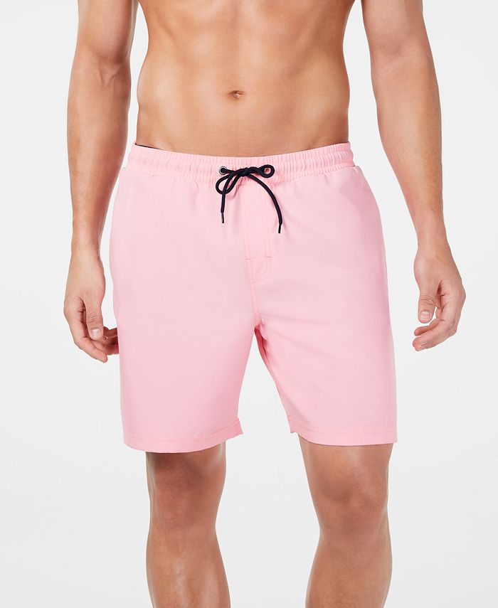 Men's Quick-Dry Performance Solid 7 Swim Trunks, Created for Macy's