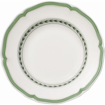 French Garden Green Lines Rim Soup