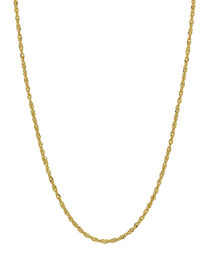 Macy S Singapore Link Chain Necklace 1 1mm In 18k Gold Reviews Necklaces Jewelry Watches Macy S