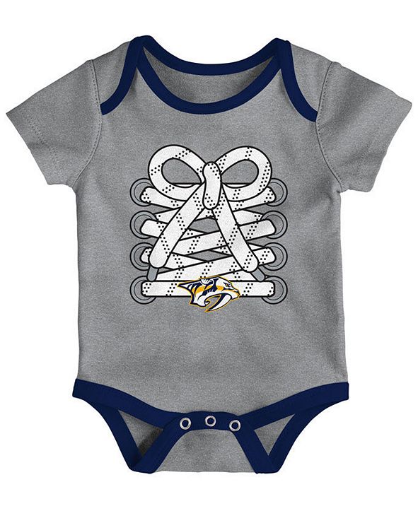 Outerstuff Nashville Predators Five On Three Creeper 3 Pc Set, Infants