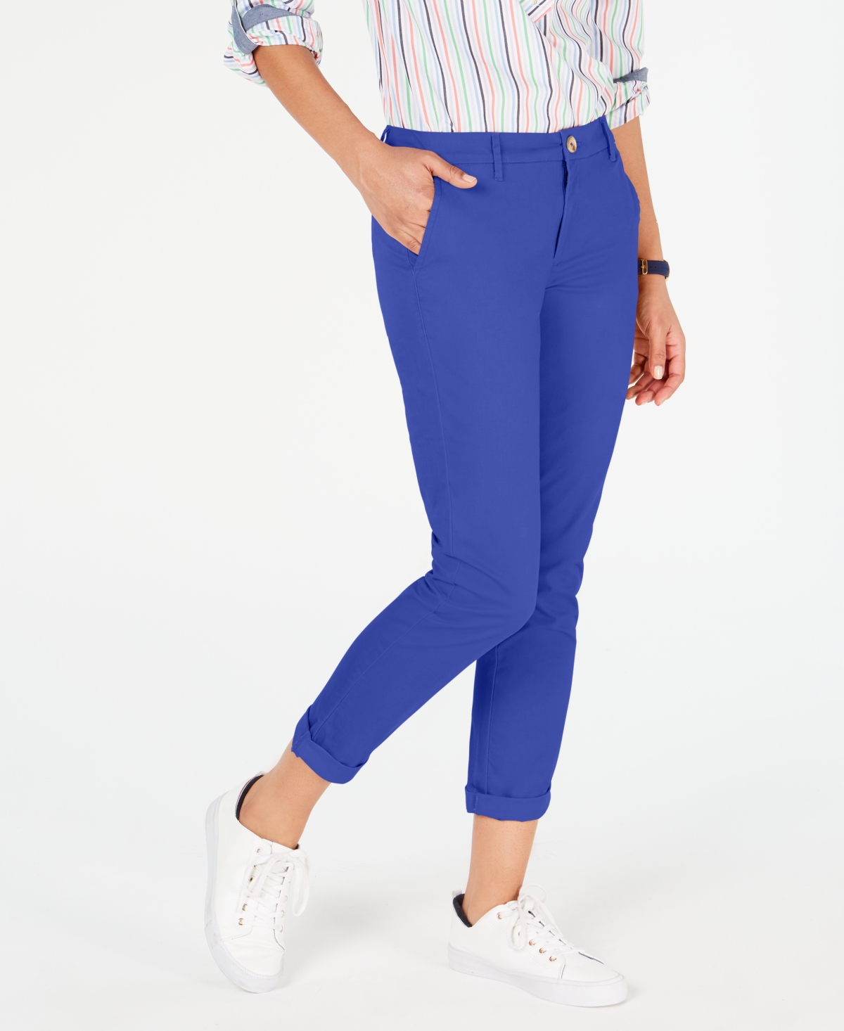 Women's Th Flex Hampton Cuffed Chino Straight-Leg Pants, Created for Macy's - Sherbt