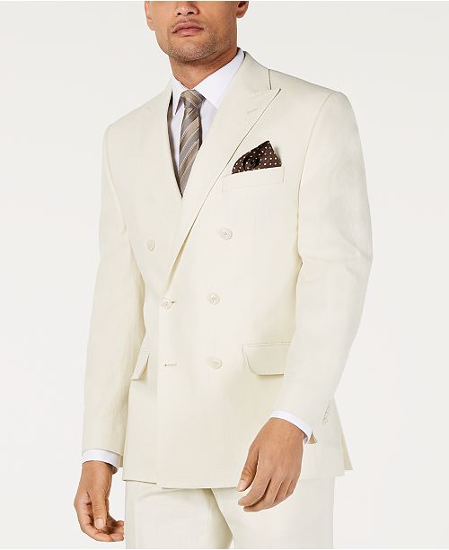 Sean John Men's Classic-Fit Off White Solid Double ...