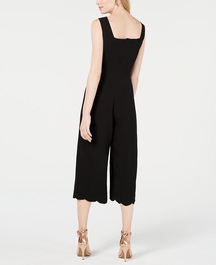 Monteau Petite Scalloped Jumpsuit Macy's