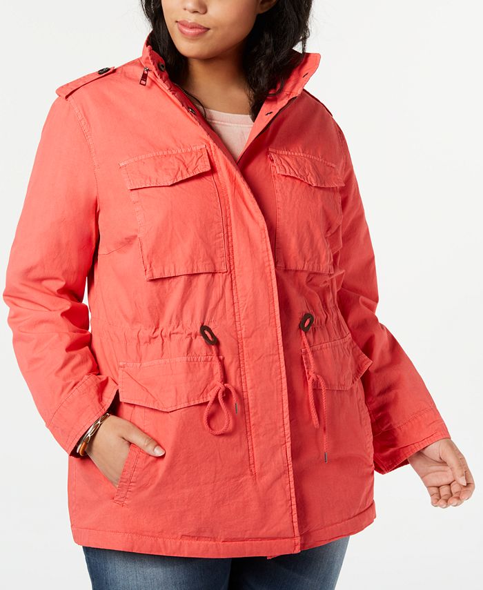 Levi's Trendy Plus Size Cotton Utility Jacket & Reviews - Jackets & Blazers  - Plus Sizes - Macy's