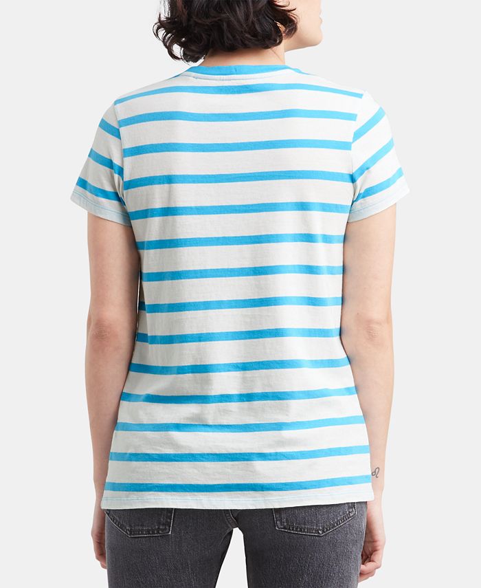 Levi's Perfect Striped Cotton T-Shirt - Macy's
