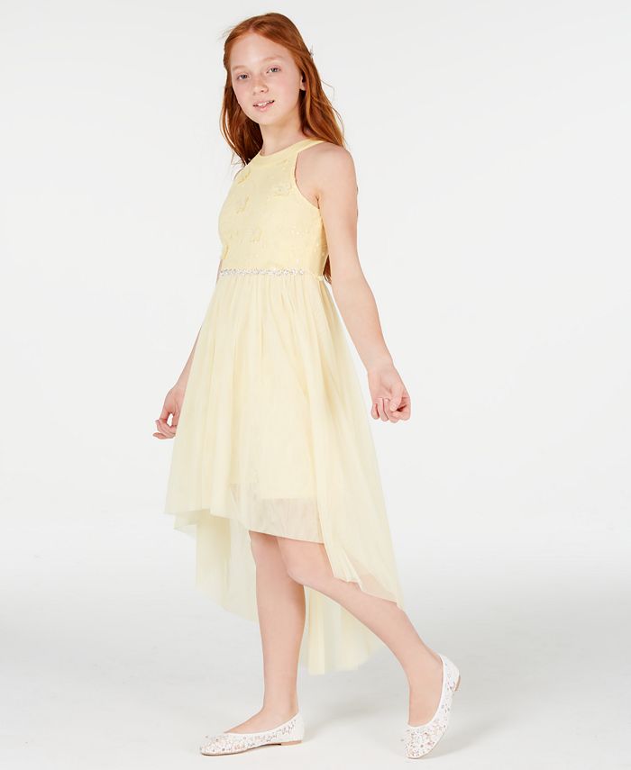 Sequin hearts deals high low dress
