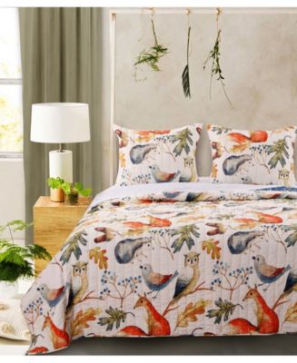 Greenland Home Fashions Willow Quilt Set, 3-Piece - Macy's