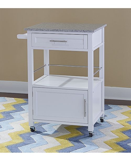 Linon Home Décor Mitchell Kitchen Cart with Granite Top & Reviews