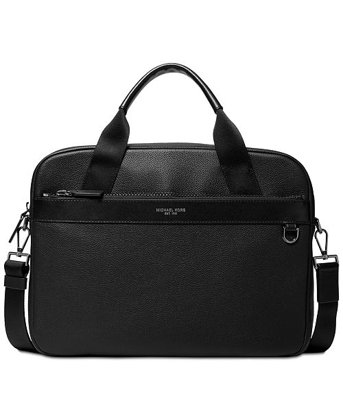 Michael Kors Men's Greyson Slim Leather Briefcase & Reviews Laptop