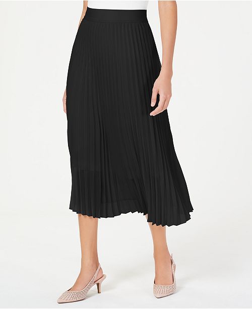 Alfani Pleated Midi Skirt, Created for Macy's & Reviews Skirts
