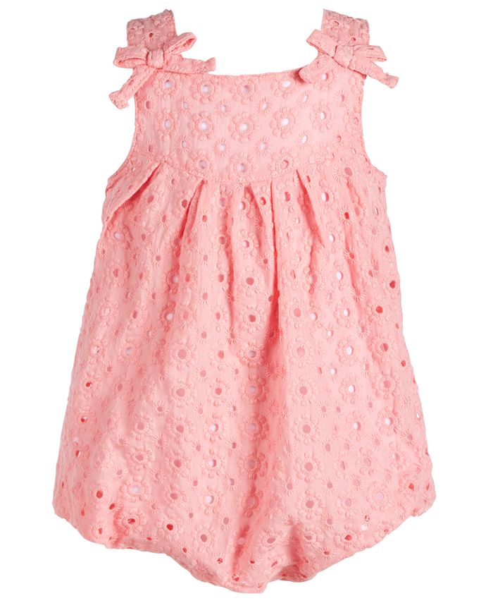 First Impressions Baby Girls Eyelet Bubble Romper, Created for Macy's ...