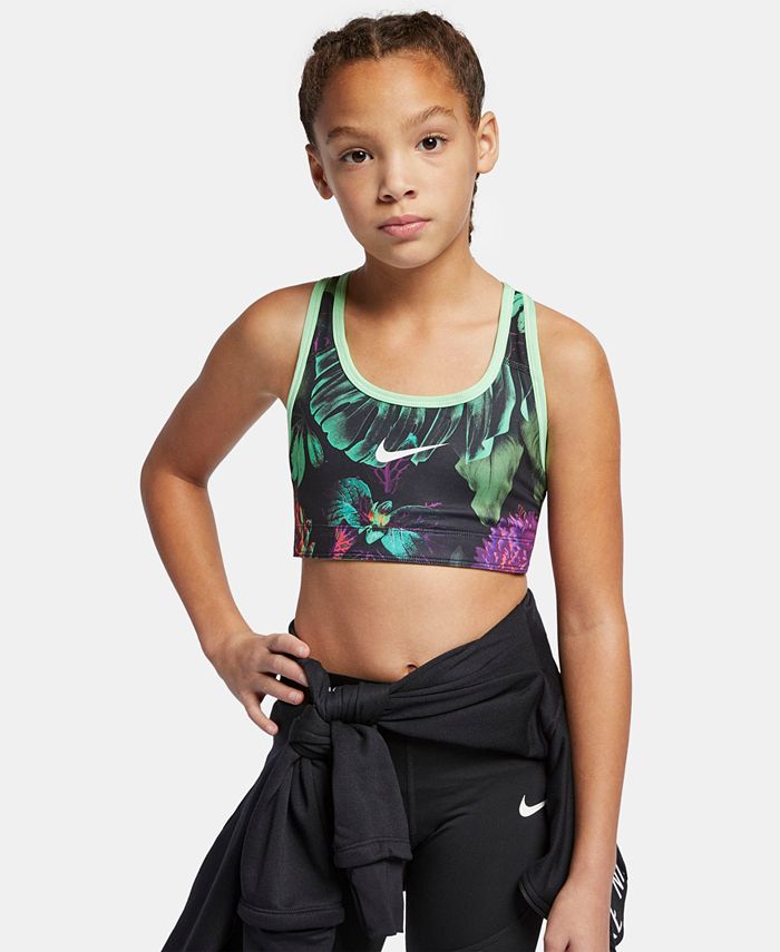 Nike Big Girls Pro Classic Reversible Printed Sports Bra - Macy's