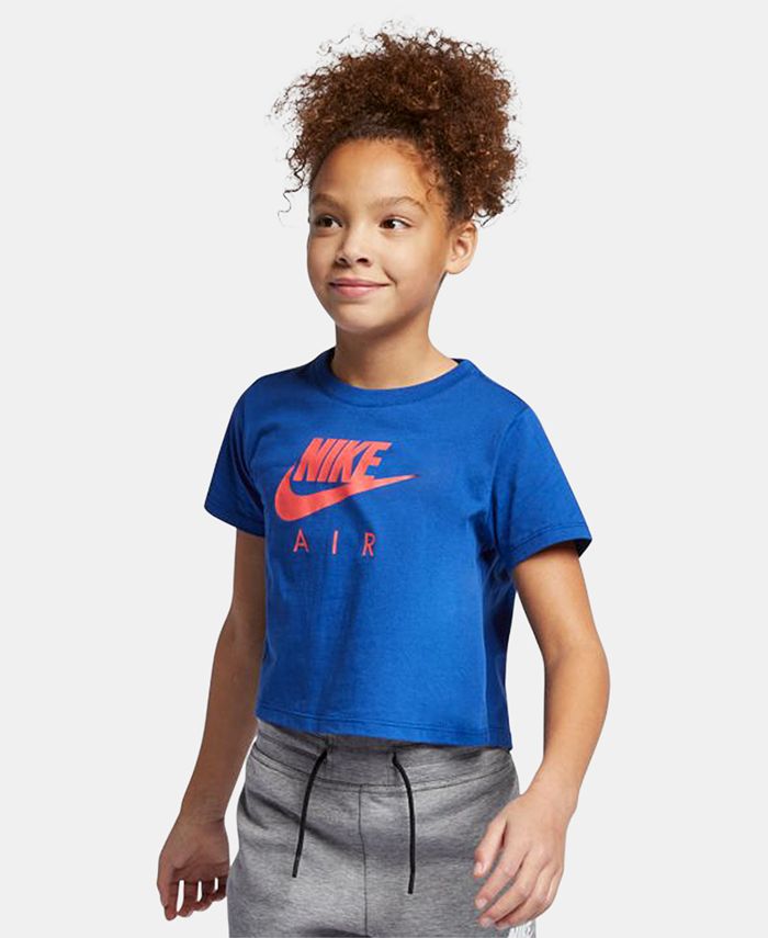 Nike Big Girls Logo Graphic Cropped T-Shirt - Macy's