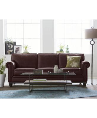 Martha Stewart Collection Bradyn Leather Sofa Collection, Created for Macy's