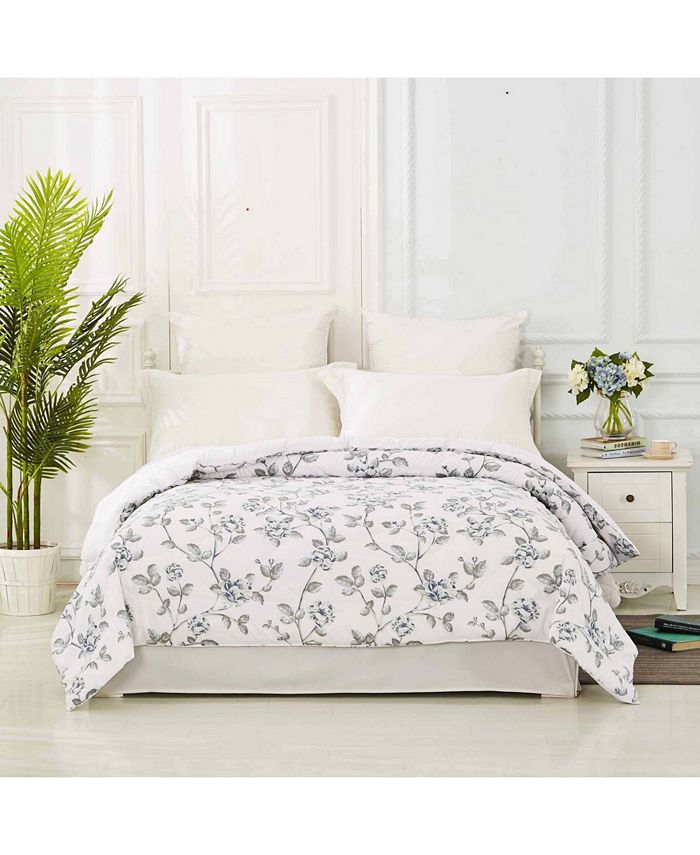 Great Bay Home Fashions Floral Printed Down Alternative Quilted Blanket