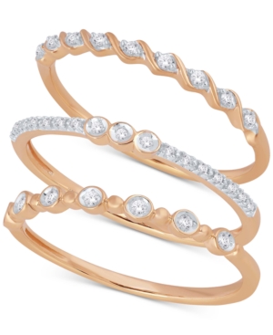image of 3 Pc. Set Diamond Stack Rings (1/6 ct. t.w.).