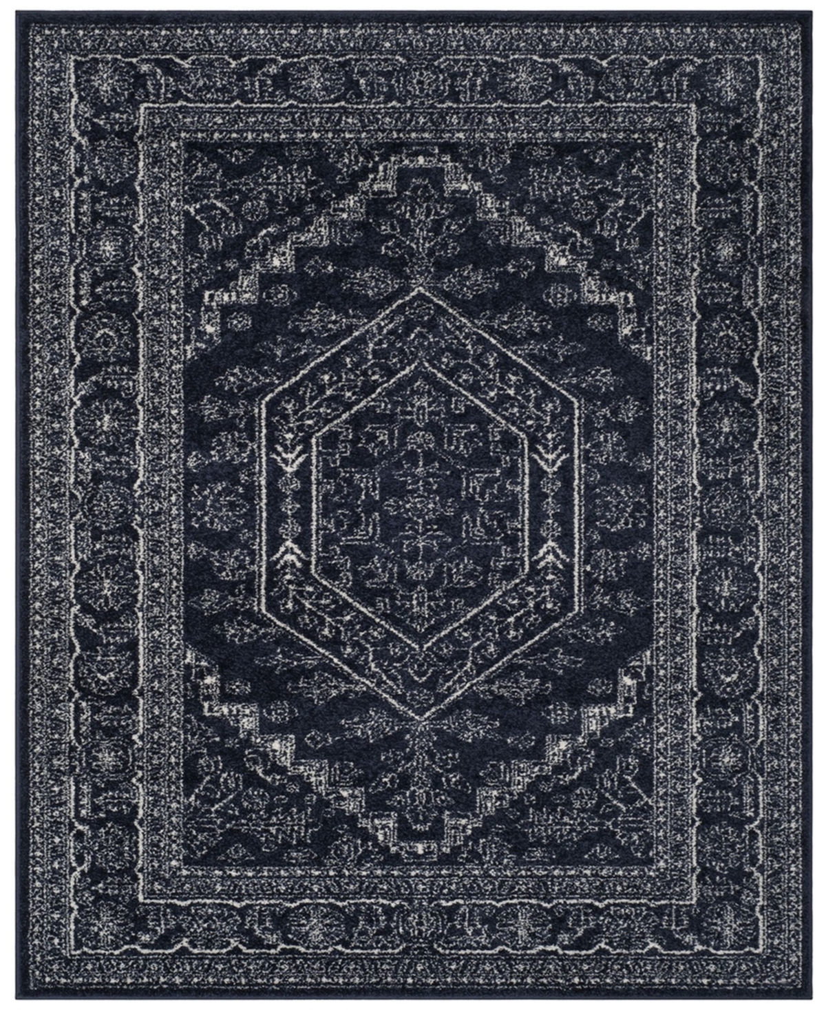 Safavieh Adirondack Navy and Ivory 9' x 12' Area Rug - Navy