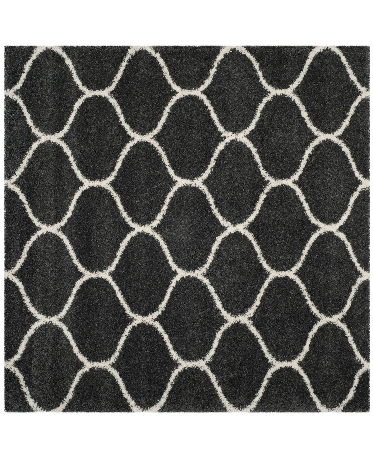 Safavieh Hudson 7' x 7' Square Area Rug - Dark Grey/Ivory
