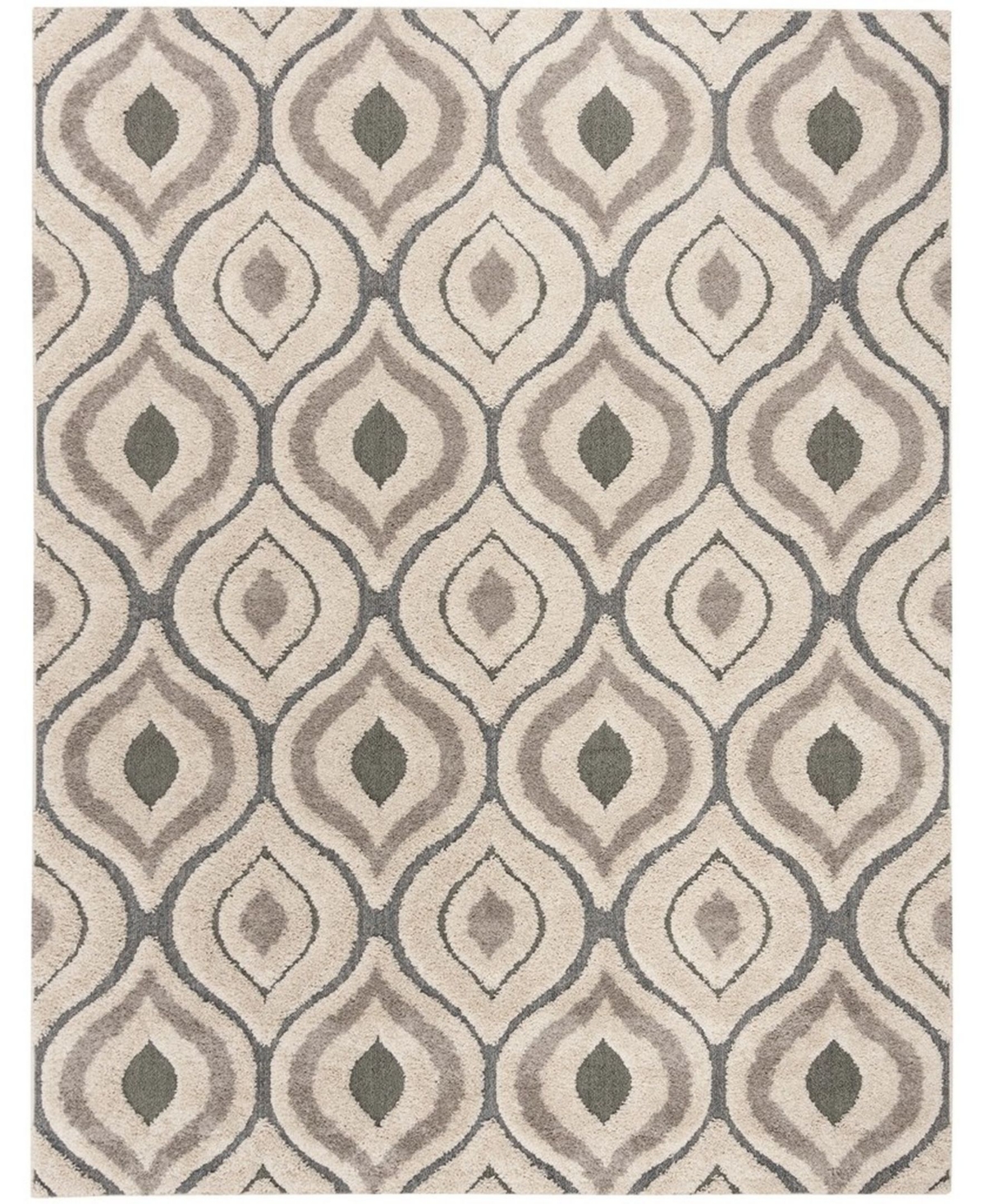 Safavieh Shag Cream and Light Blue 8' x 10' Area Rug - Cream