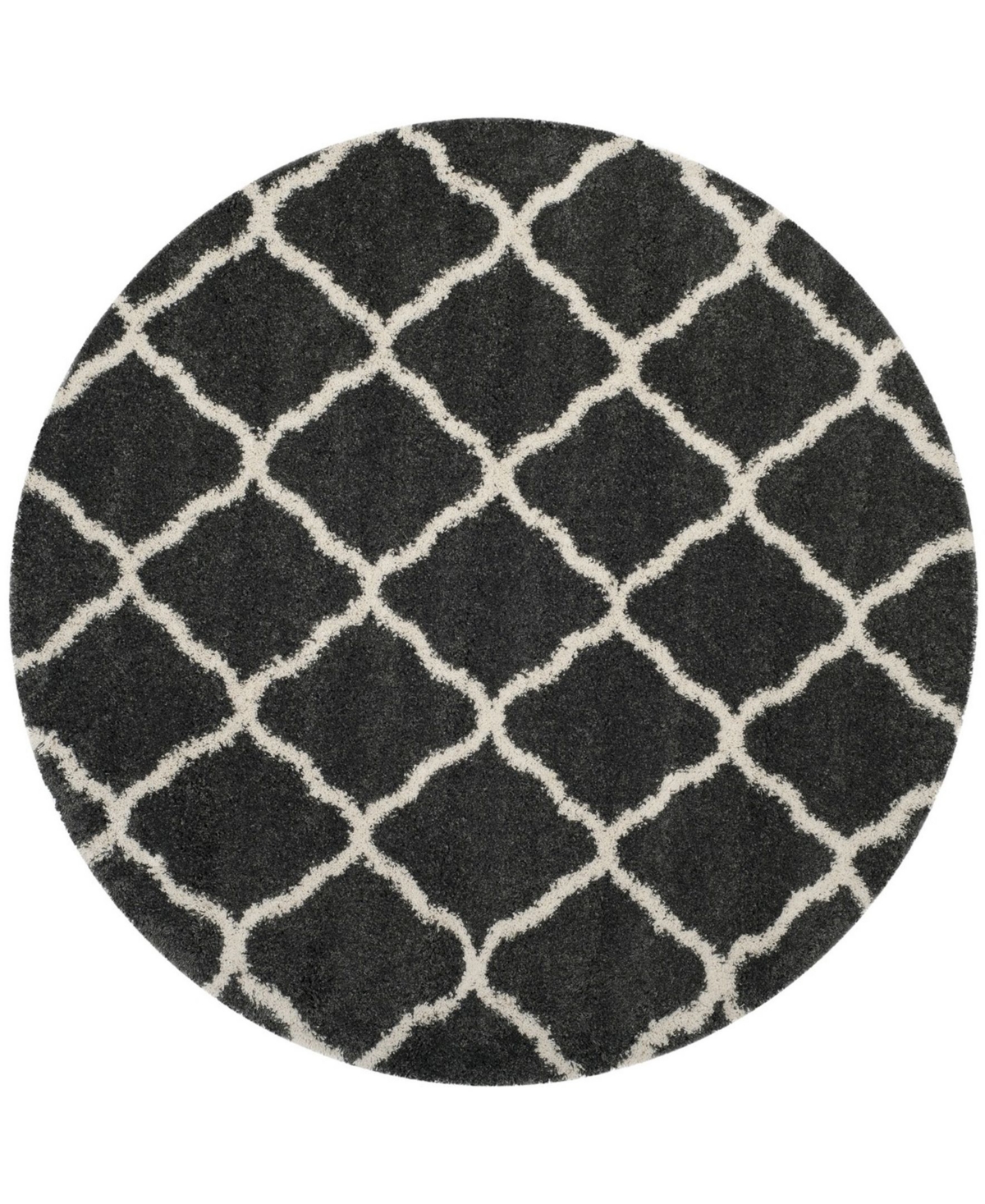 Safavieh Hudson 7' x 7' Round Area Rug - Dark Grey/Ivory