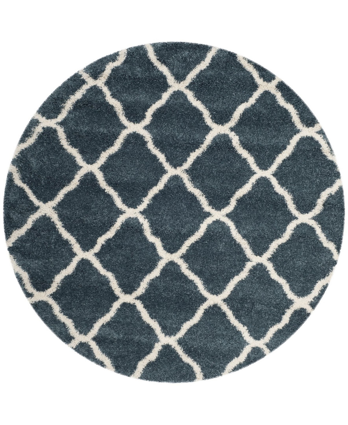 Safavieh Hudson 7' x 7' Round Area Rug - Slate Blue/Ivory