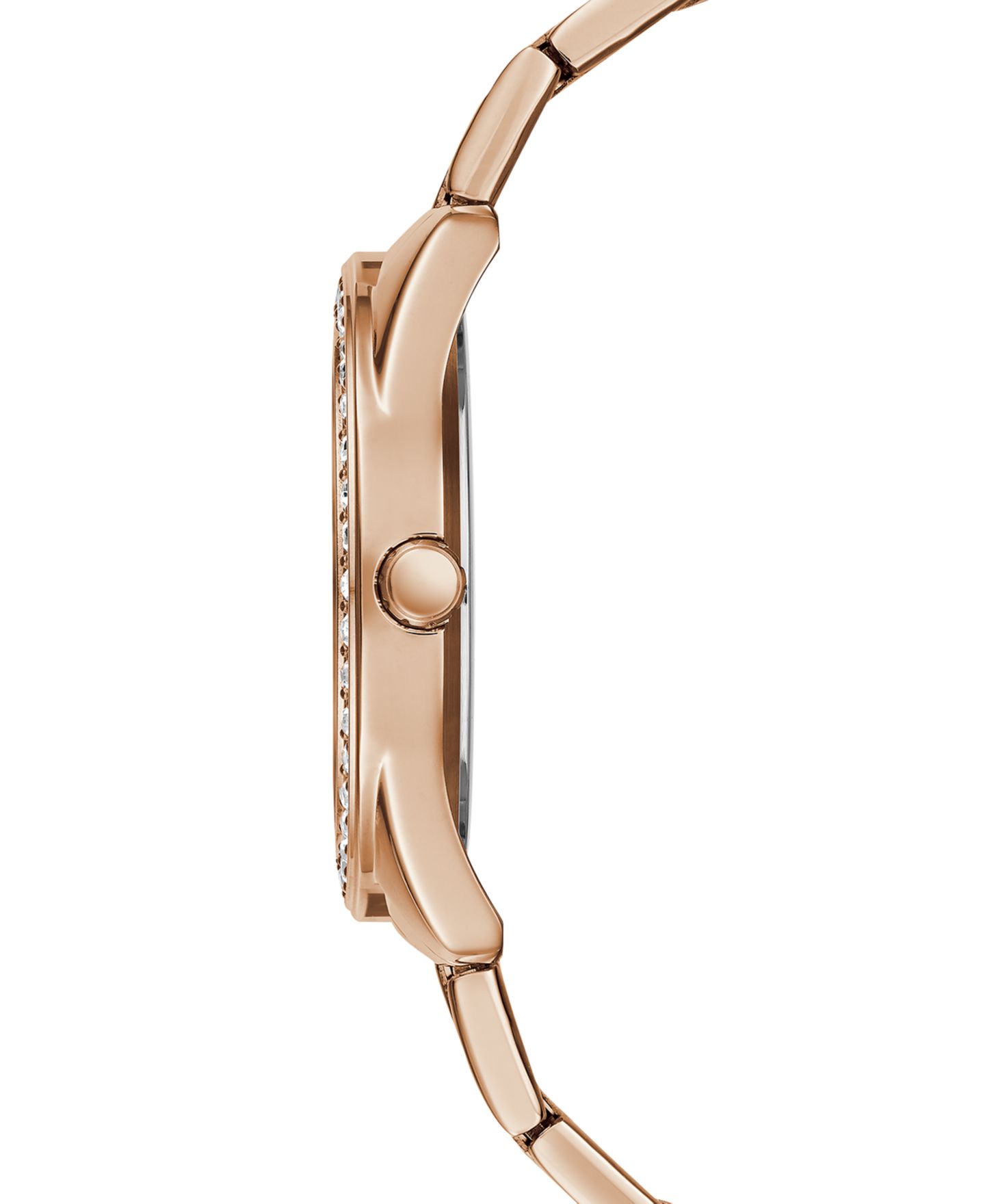 Женские часы GUESS G Twist Rose Gold-Tone Stainless Steel Bracelet Watch 40mm — фото 3