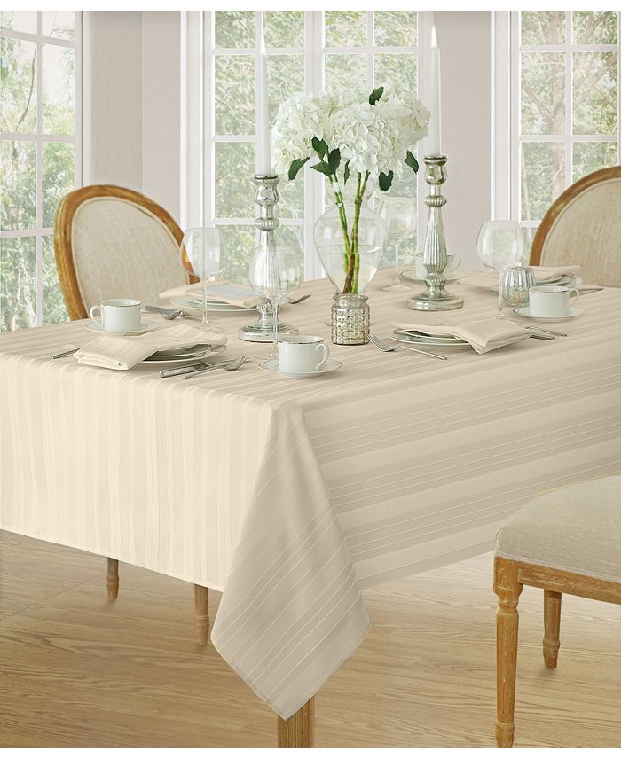 Elrene - Denley Stripe Tablecloth Collection