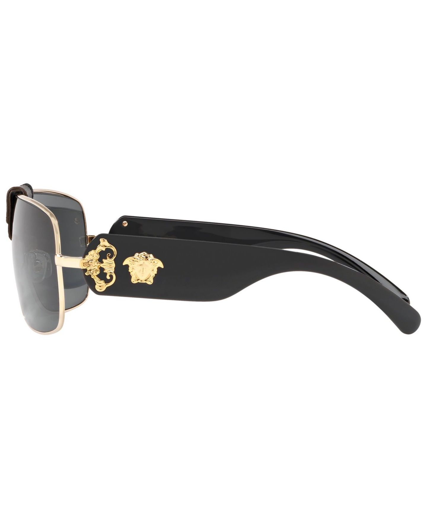 Женские солнцезащитные очки Versace Sunglasses, VE2207Q, цвет: Золотой / Серый — фото 6