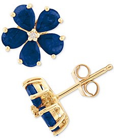 Sapphire (1-3/4 ct. t.w.) & Diamond Accent Stud Earrings in 14k Gold (Also Available In Emerald & Ruby)
