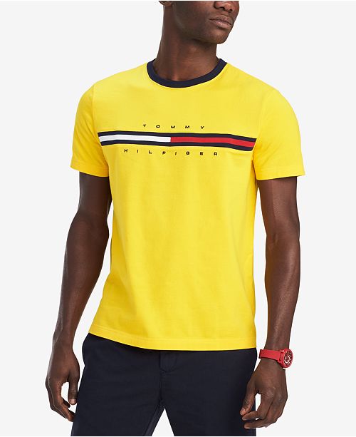 Tommy Hilfiger Men S Logo Print T Shirt Reviews T Shirts Men Macy S